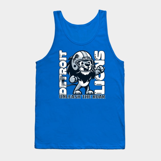 detroit lions unleash the roar Tank Top by AOAOCreation